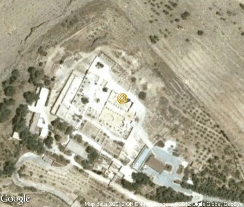 map: Ancient mosaics on Mount Nebo