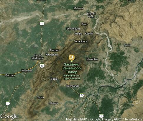 map: Ranthambore National Park