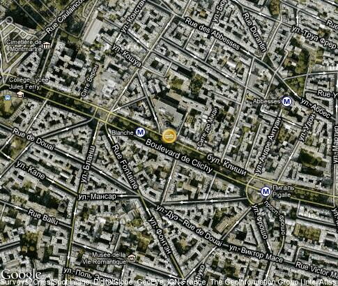 map: Boulevard de Clichy