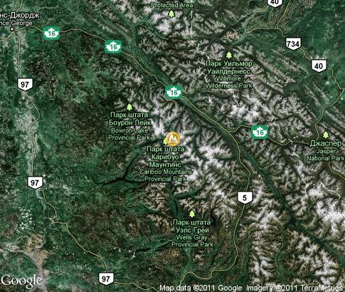 map: Cariboo Mountains