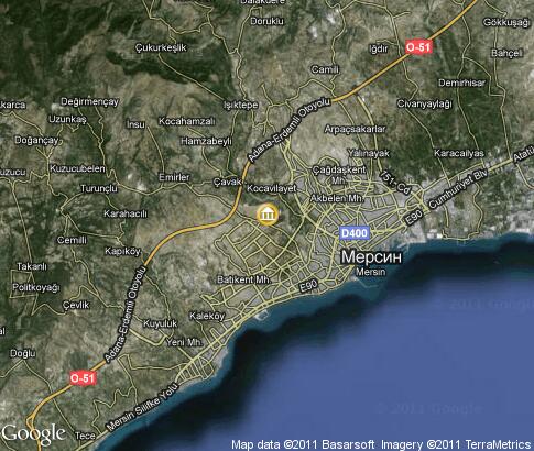 map: Mersin, ancient sites