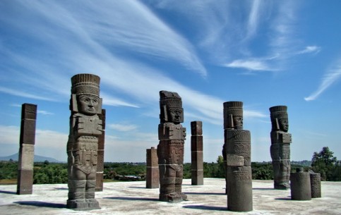 Tuls is an archaeological site on the place of ancient Toltec capital. Morning Star Pyramid, five-meter high statues of Toltec warriors called Atlantes, Serpent Wall; souvenir market