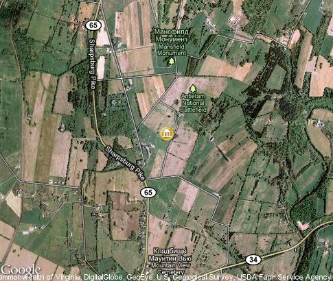 map: Antietam National Battlefield Memorial