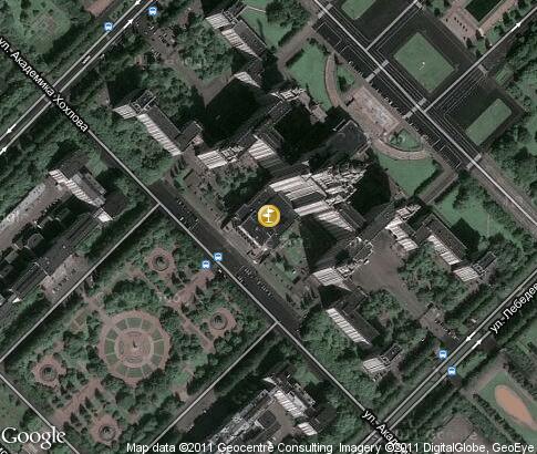 map: Main building of Moscow State University